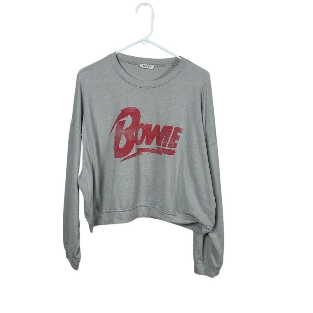 David Bowie Band Tour Gray Sweatshirt size M